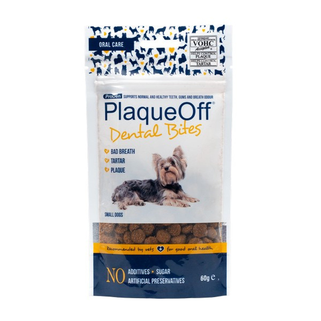 Plaque Off Dental Bites for Small Dogs & Cats 60g