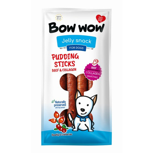 Bow Wow Pudding Stick Beef and Collagen 6x170g