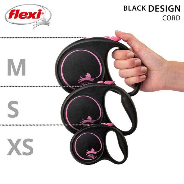 Flexi Black Design Cord 5m Pink