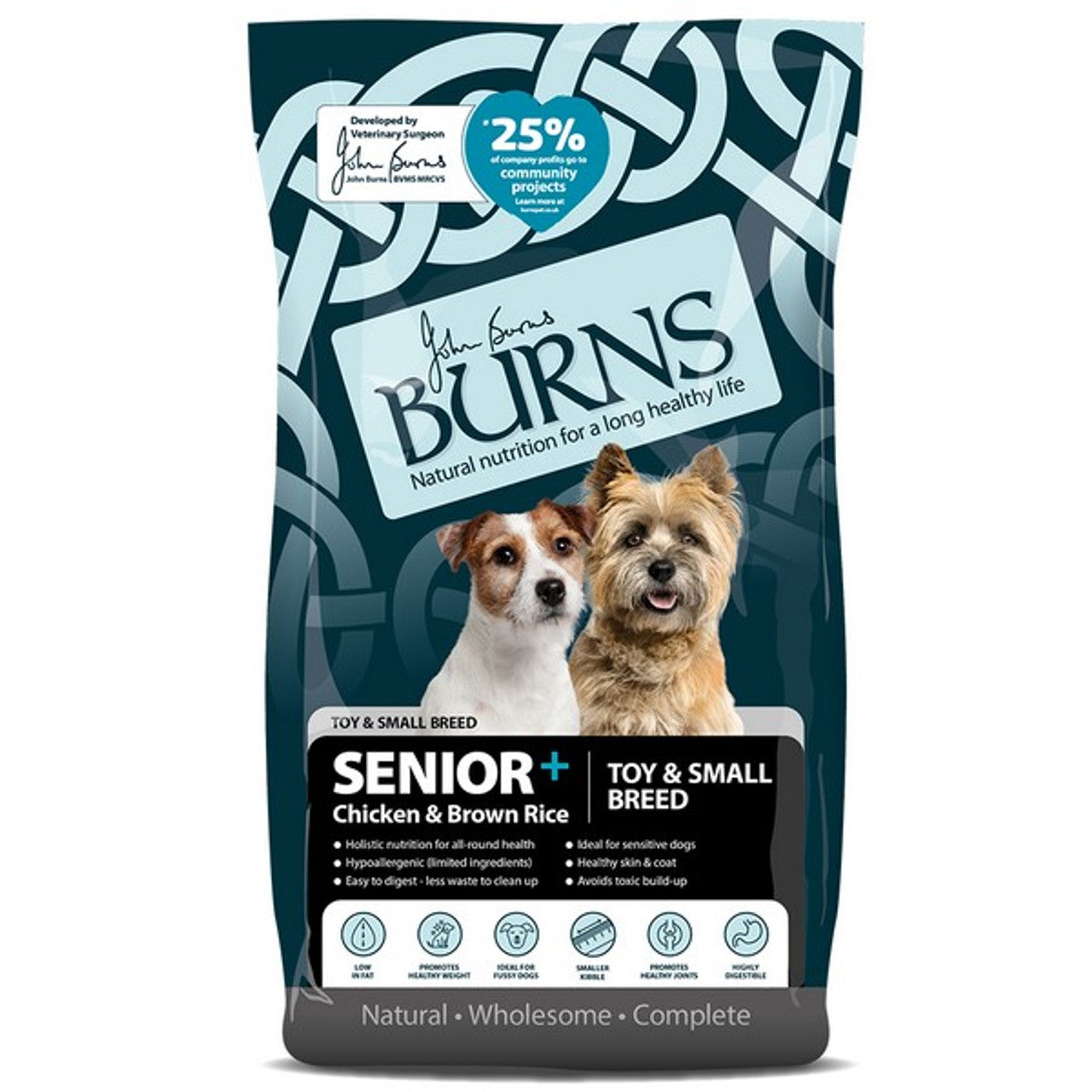 Burns Senior + Chicken & Brown Rice (toy & small breed) 6KG