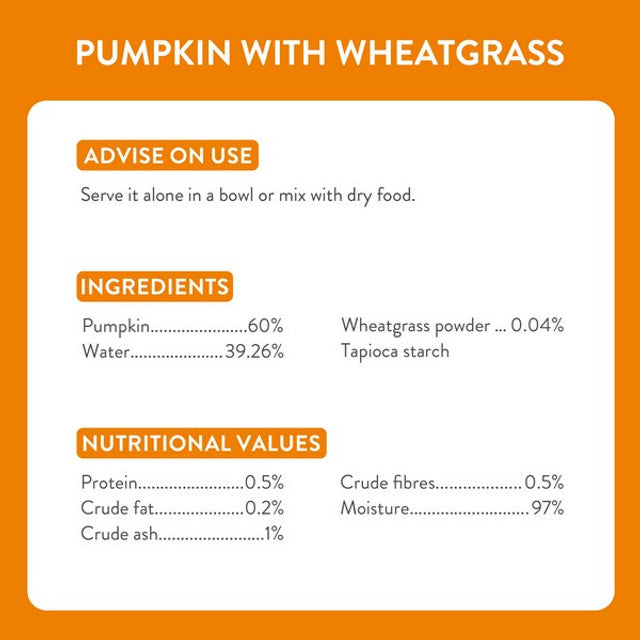 Schesir Functions Digestive Topper Adult Cat Pumpkin & Wheatgrass 40g Case of 12