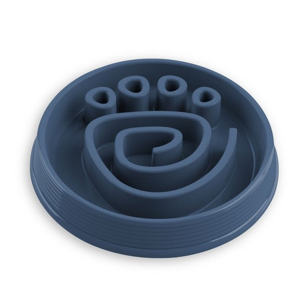 Tarhong Slow Chow™ Paw Maze Dog Feeder Bowl Interactive Puzzle Slow Feed Pet Bowl for Healthy Eating Blue