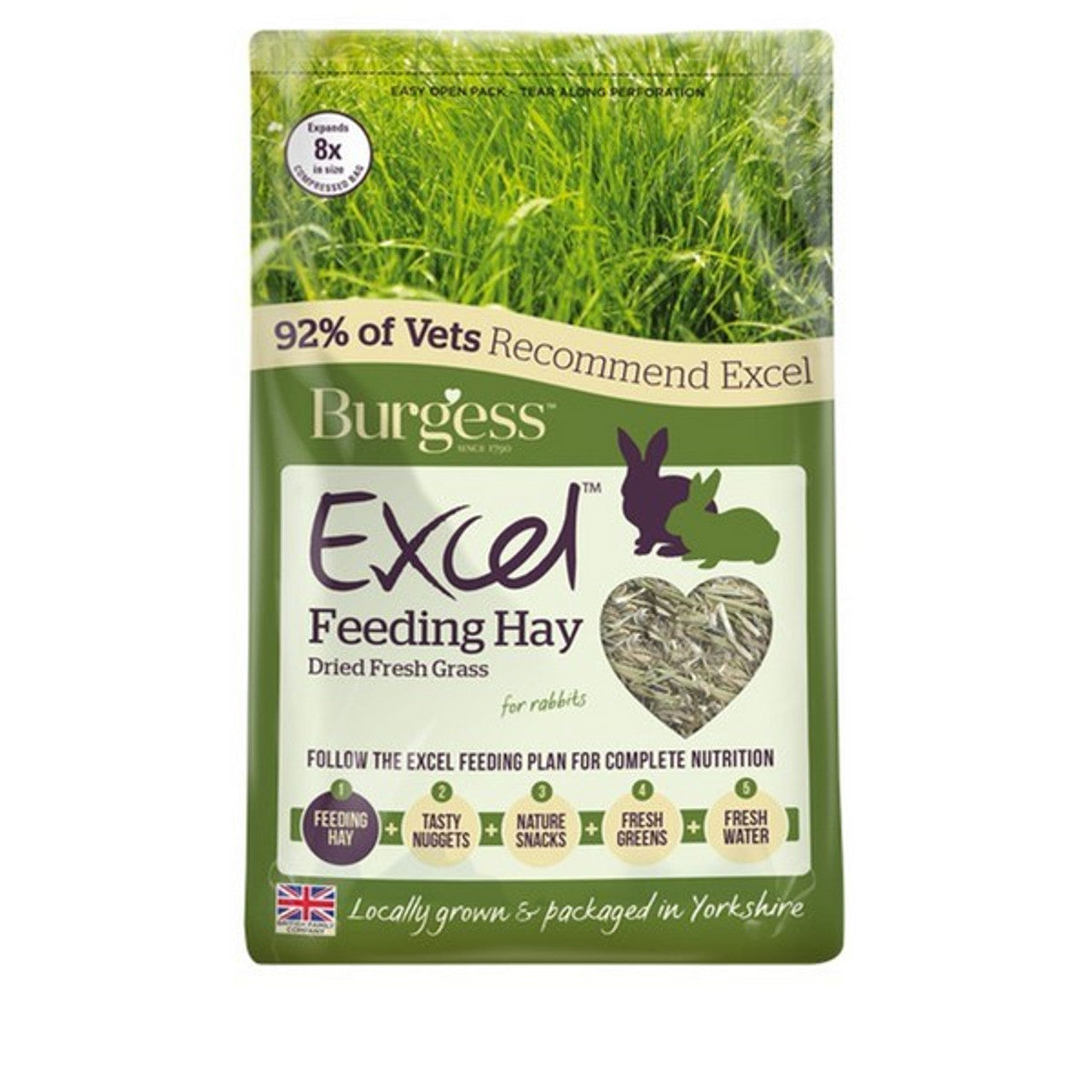 Burgess Excel Feeding Hay Dried Fresh Grass 1kg
