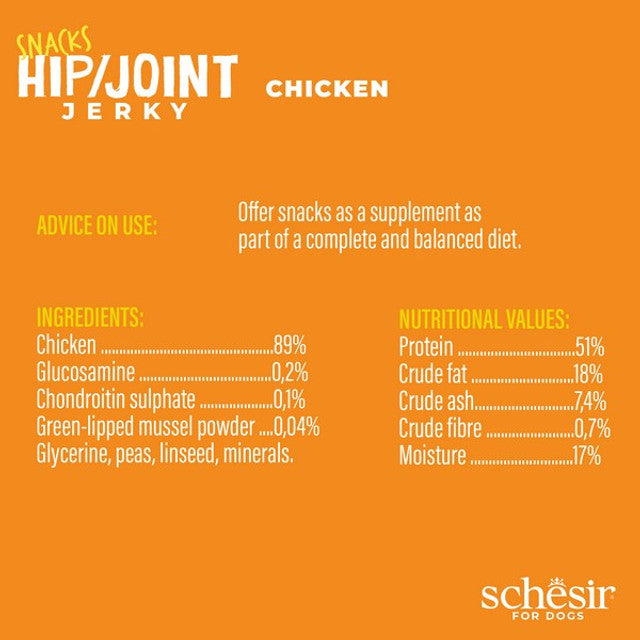 Schesir Dog Snack Hip&Joint Jerky Chicken 145g