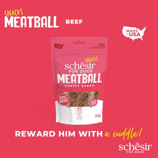 Schesir Dog Snack Beef Meatballs 225g