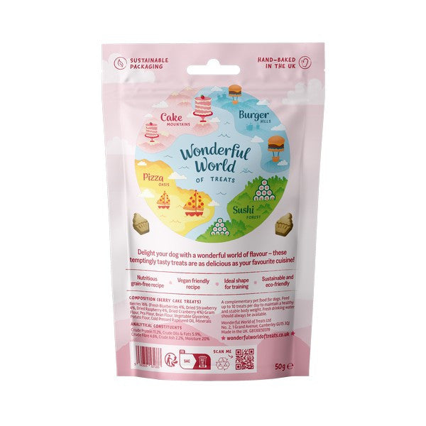 WWOT Berry Cake 50g Gourmet Pet Treats for Dogs & Cats Soft Chewy Snack 12-Pack