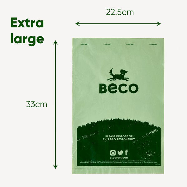 Dog Beco Poop Bags Unscented, 30 Single Rolls Countertop Display