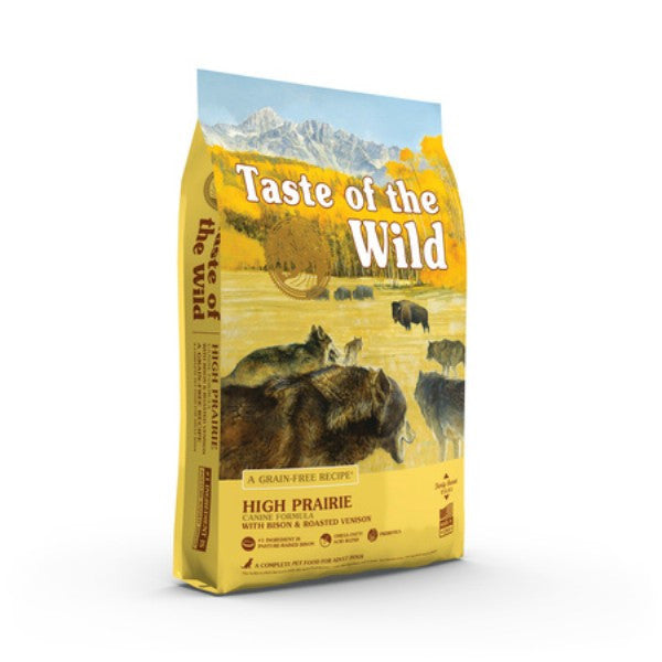 Taste of the Wild High Prairie Adult Dog Food Grain-Free Dry Dog Food for All Breeds | Roasted Bison & Venison 12.2kg