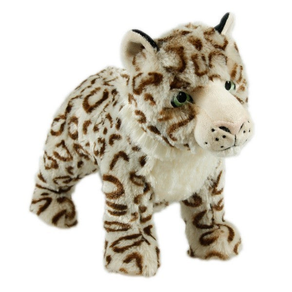 Animal Instincts Snow Mates Sophia Plush Snow Leopard Toy Large Soft Stuffed Animal for Kids & Collectors