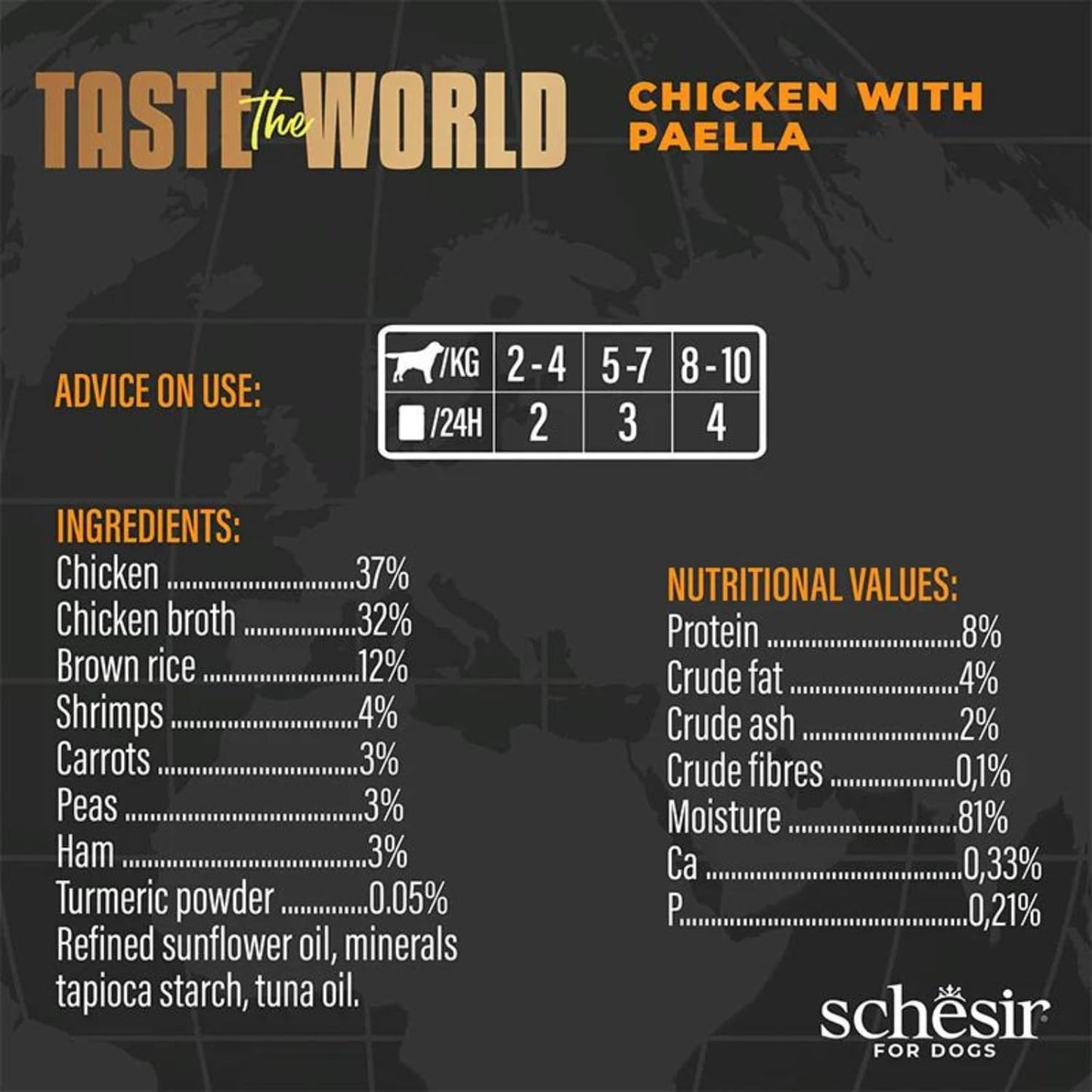Schesir Taste The World Adult Dog Chicken Carbonara 150g