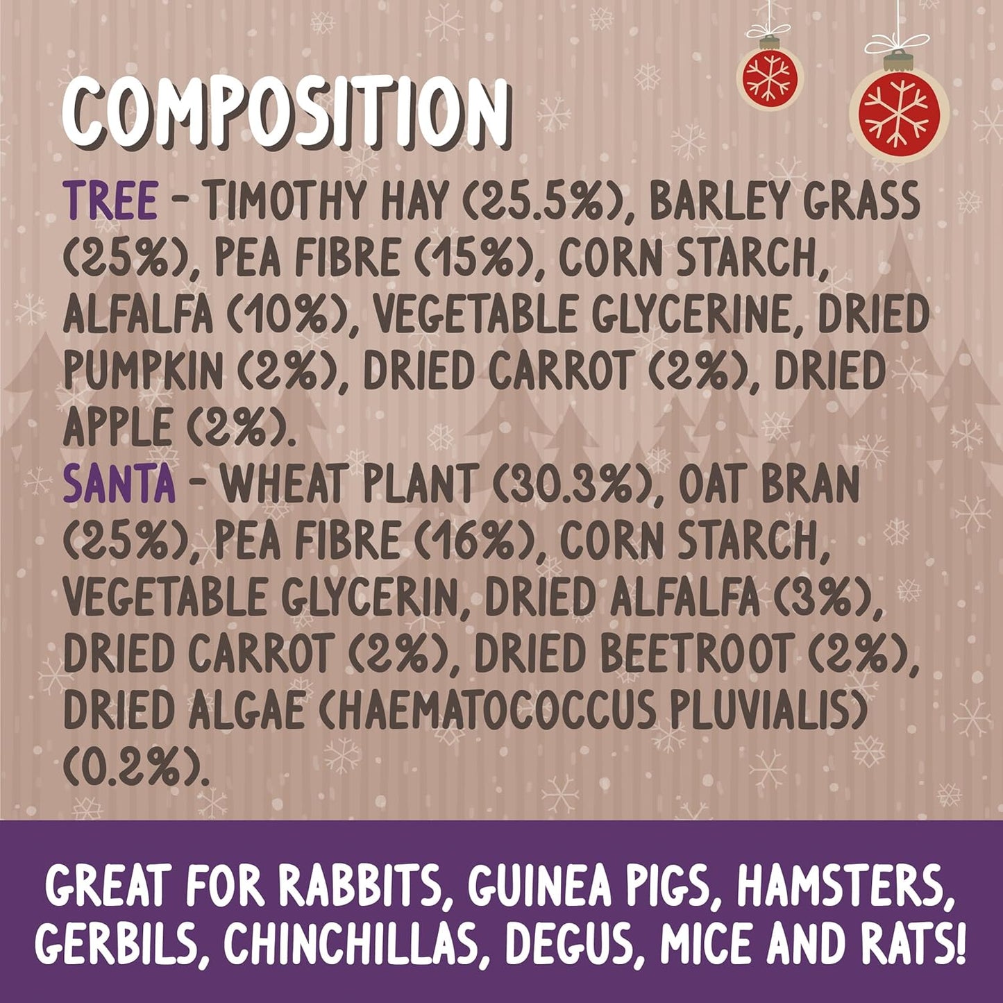 Rosewood Veggie Burst Santa & Tree Duo Dog Treats Chews for Healthy Snacks Set of 4