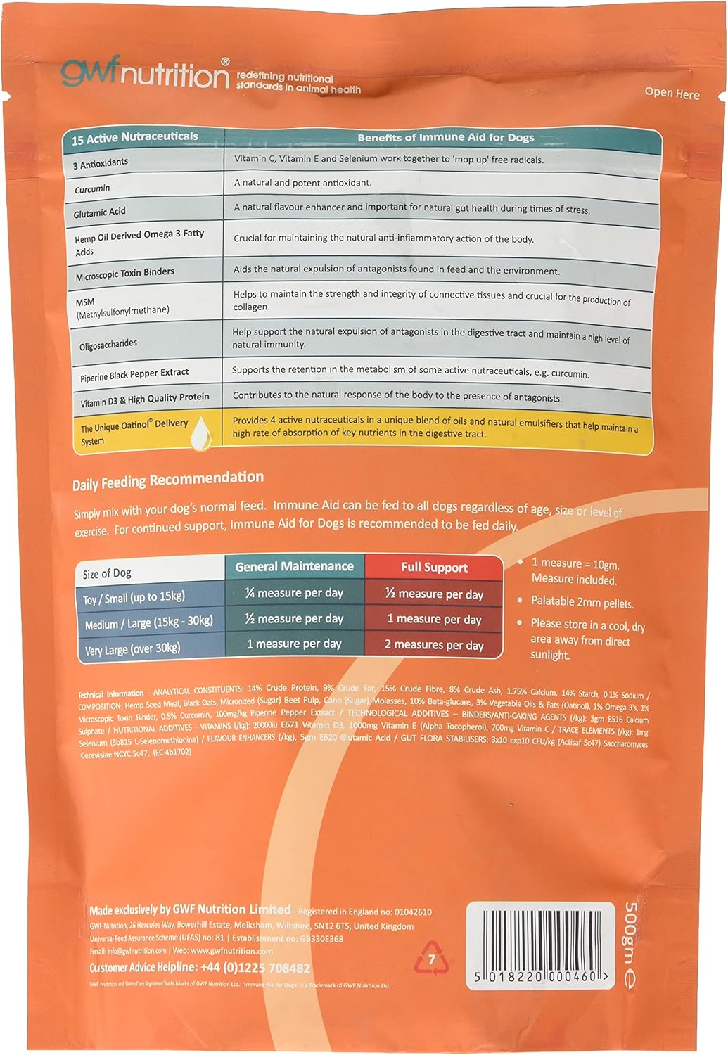 Gwf nutrition Immune Aid for Dogs 500g