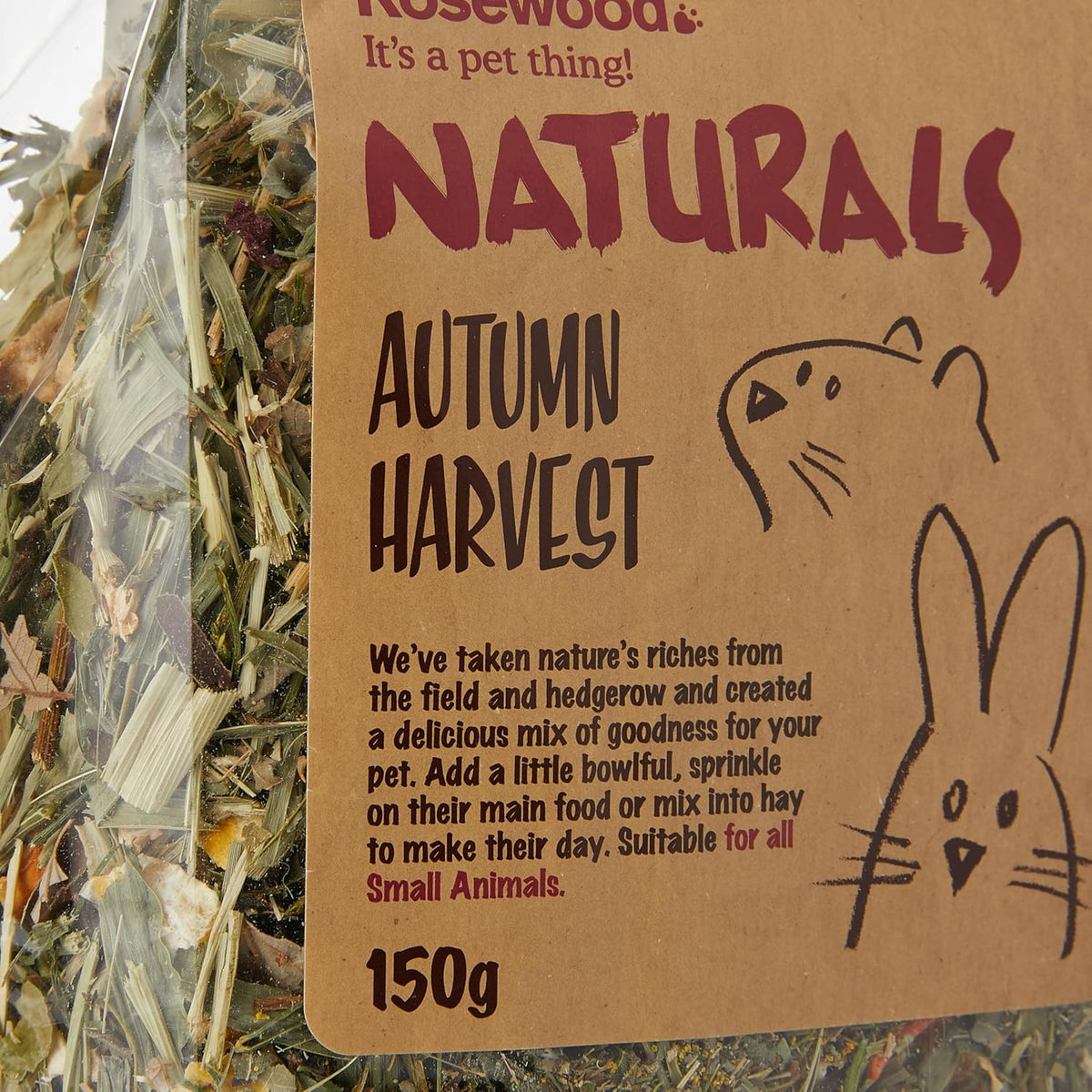 Rosewood Autumn Harvest Mixed Vegetable Small Animal Treats, 150g, Case of 6