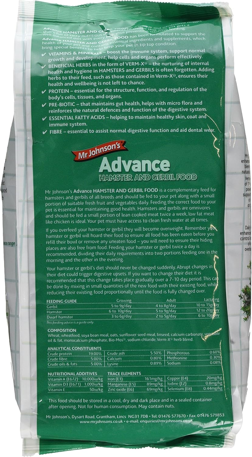 Mr Johnsons Advance Hamster & Gerbil Food 750g