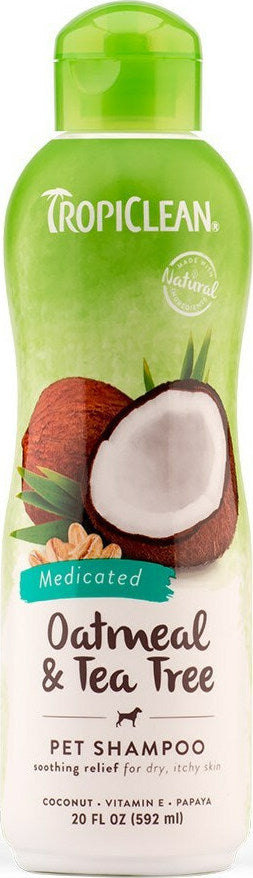 TropiClean Medicated itch relief Oatmeal and Tea Tree Shampoo For Dogs