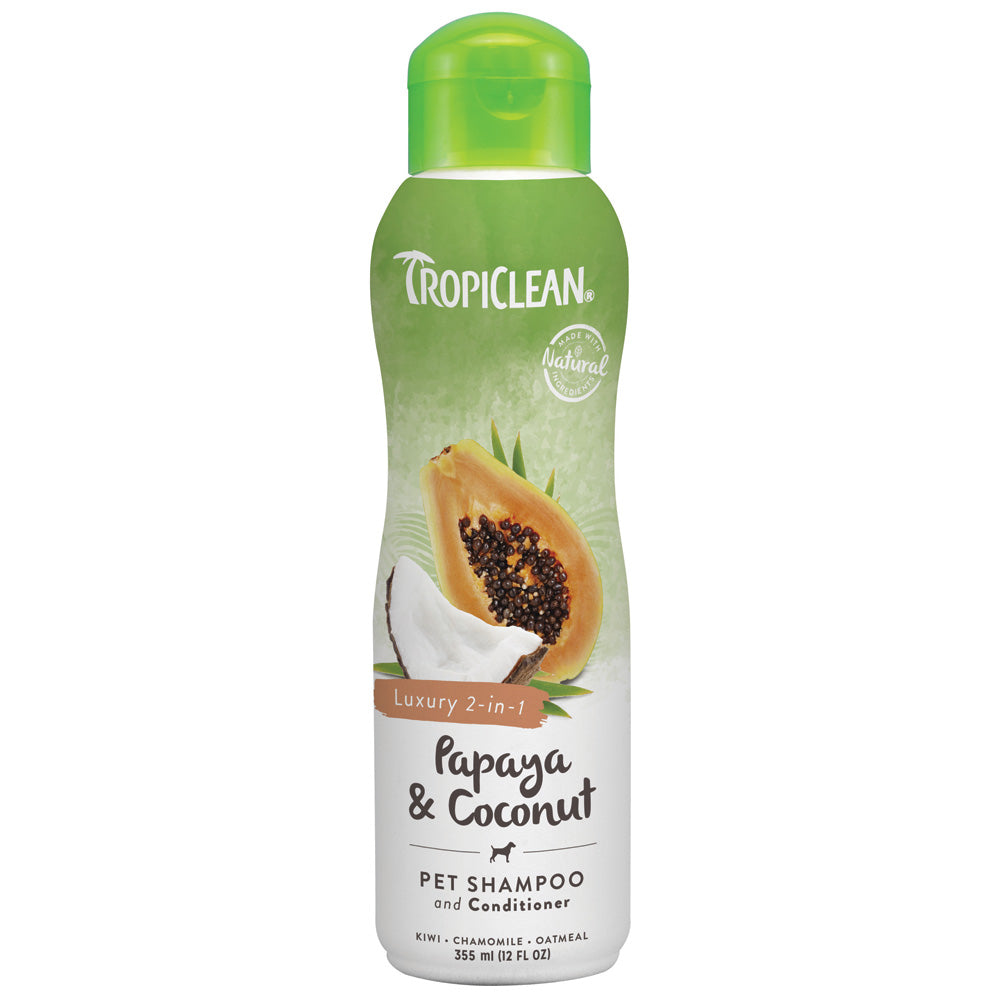 TropiClean Papaya and Coconut Shampoo And Conditioner For Dogs