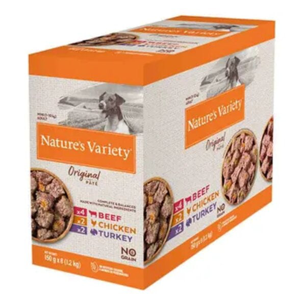 Natures Variety Original Mini Adult Dog Multipack Pouches 8x 150g