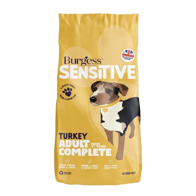 Burgess Sensitive Adult Turkey and Rice 12.5kg
