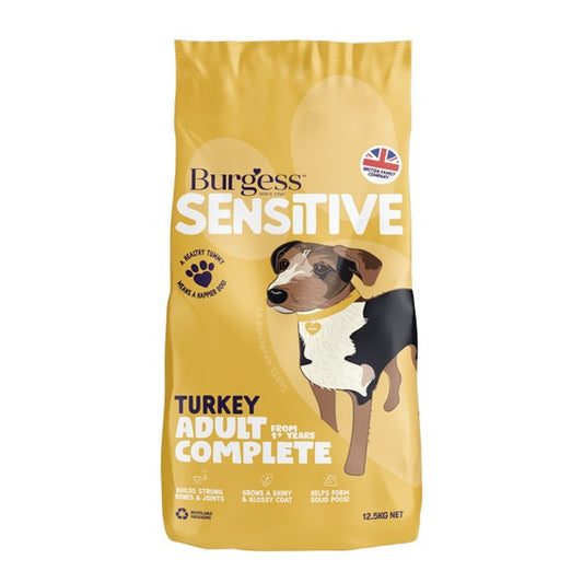 Burgess Sensitive Adult Turkey and Rice 12.5kg