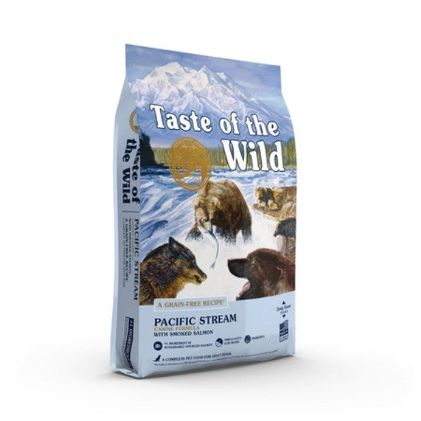 Taste Of The Wild Grain-Free Dry Dog Food Adult Pacific Stream Formula High-Protein Canine Nutrition