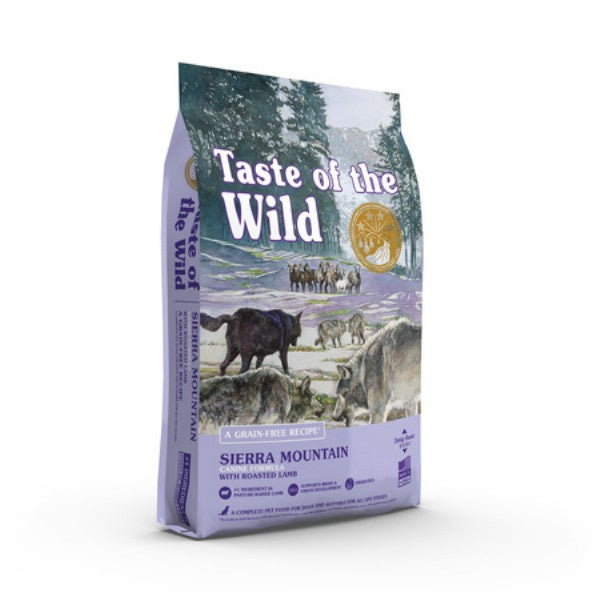 Taste of the Wild Grain-Free Dry Dog Food for All Breeds & Life Stages Sierra Mountain Recipe 5.6kg