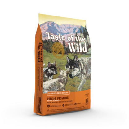 Taste of the Wild Puppy Grain-Free Dry Dog Food for All Breeds High Prairie Recipe with Roasted Meat 5.6kg