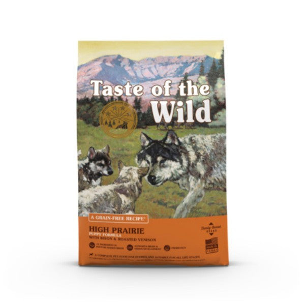 Taste of the Wild Puppy Grain-Free Dry Dog Food for All Breeds High Prairie Recipe with Roasted Meat 5.6kg