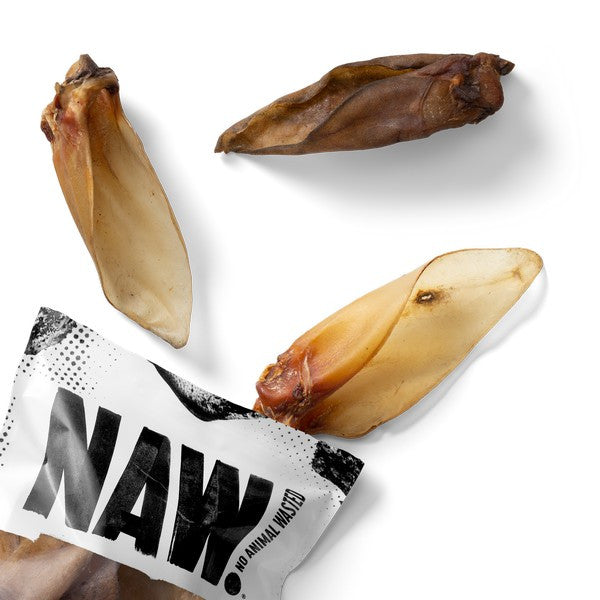 NAW Buffalo Ears Dog Chews Natural Long-Lasting Treats 4 Pack