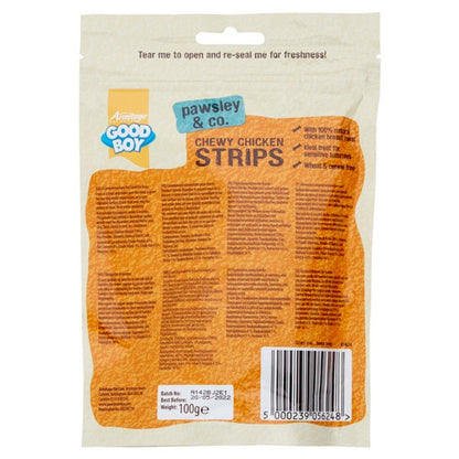 Good Boy Pawsley & Co Chewy Chicken Strips 100g Case of 10