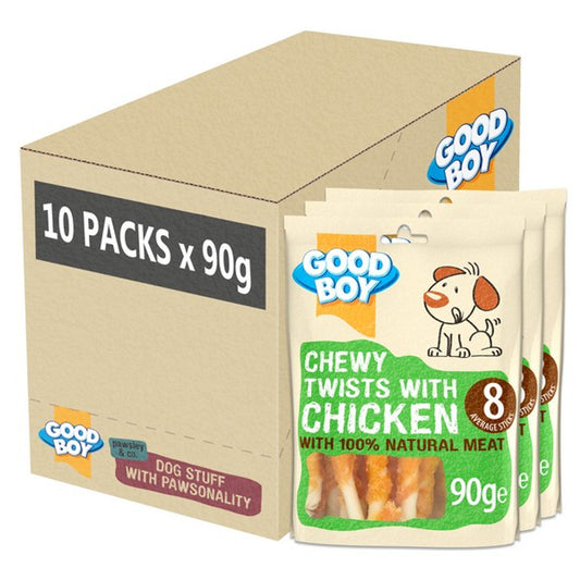 Good Boy Pawsley & Co Chewy Twists with Chicken 90g Case of 10