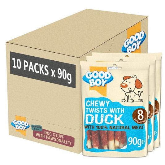 Good Boy Pawsley & Co Chewy Twists with Duck 90g Case of 10