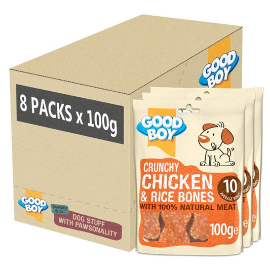 Good Boy Pawsley & Co Crunchy Chicken with Rice Bones 100g Case of 8