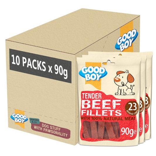 Good Boy Pawsley & Co Tender Beef Fillets 90g Case of 10