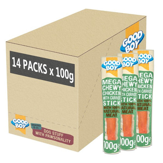 Good Boy Pawsley & Co Chicken & Carrot Mega Stick 100g Case of 14