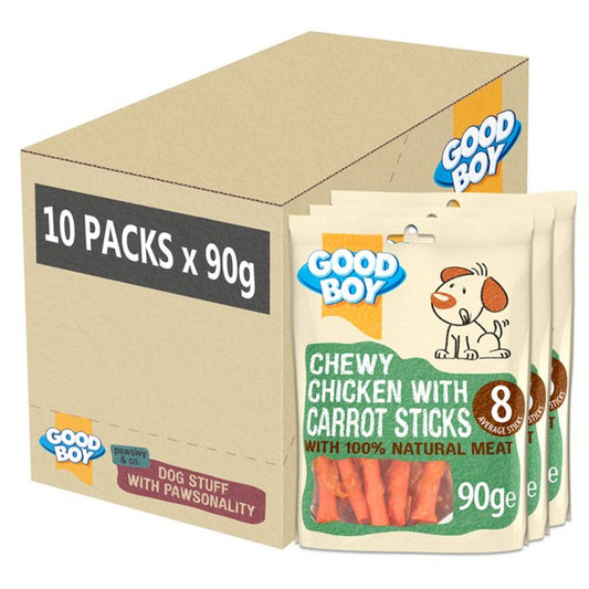 Good Boy Pawsley & Co Chicken & Carrot sticks 90g Case of 10