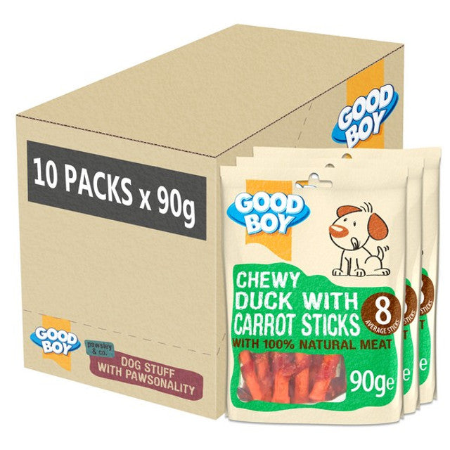 Good Boy Pawsley & Co Duck & Carrot sticks 90g Case of 10