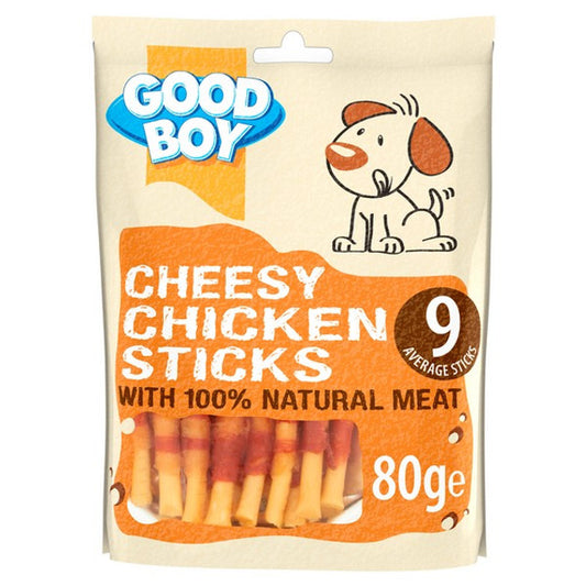 Good Boy Pawsley & Co Chicken & Cheese sticks 80g Case of 10