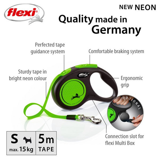 Flexi New Neon M Tape 5m Neon Green