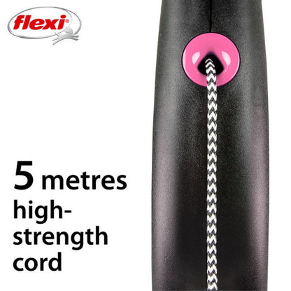 Flexi Black Design Cord 5m Pink