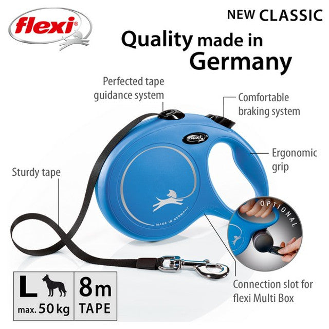 Flexi New Classic L Tape 8m Blue