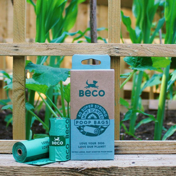 Dog Poop Bags Mint Scented Recycled Beco 60 Pack