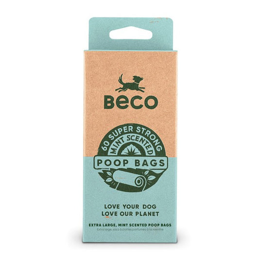 Dog Poop Bags Mint Scented Recycled Beco 60 Pack