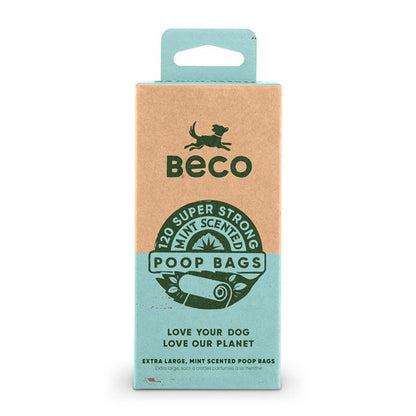 Dog Poop Bags Mint Scented Recycled Beco 120 Pack
