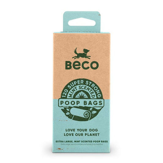 Dog Poop Bags Mint Scented Recycled Beco 120 Pack