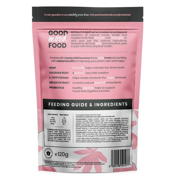 Pooch and Mutt Calming Probiotic Dog Treats Meaty Flavor, Gut Health Support 120g Cse 7