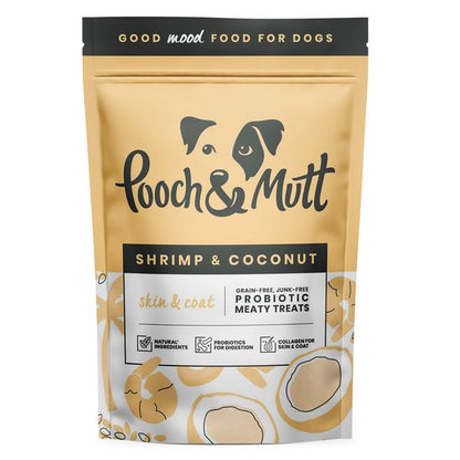 Pooch and Mutt Skin & Coat Probiotic Meaty Dog Treats Healthy Gut Support 120g Pack of 7