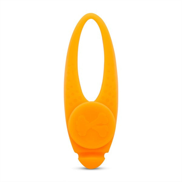Animal Instincts Flashing Safety Clip LED Blinker for Dogs Silicone, Orange