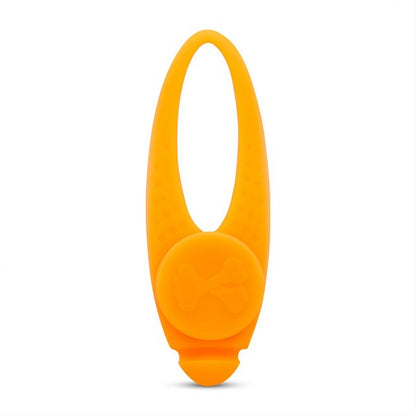 Animal Instincts Flashing Safety Clip LED Blinker for Dogs Silicone, Orange