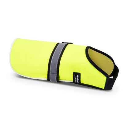 Animal Instincts Flashing Safety USB Reflective Dog Vest LED High-Visibility Pet Harness Yellow, Size S