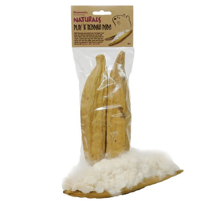 Rosewood Naturals Play n Bedding Pods Small Animal Play & Bedding, 2pc, Case of 4